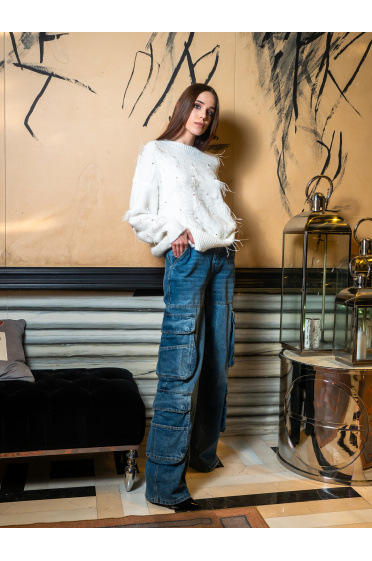 Дамски дънки тип карго - Moonstone.bg Дамски дънки тип карго