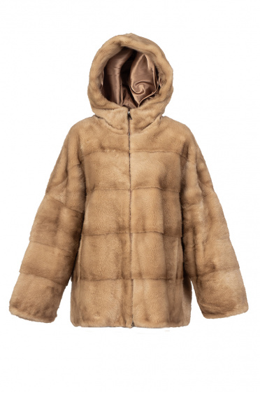 Дамско палто визон с качулка - Moonstone.bg Дамско палто визон с качулка