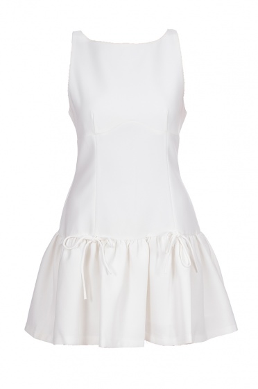 Дамска рокля разкроена с панделки - Moonstone.bg Дамска рокля разкроена с панделки