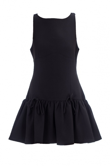 Дамска рокля разкроена с панделки - Moonstone.bg Дамска рокля разкроена с панделки