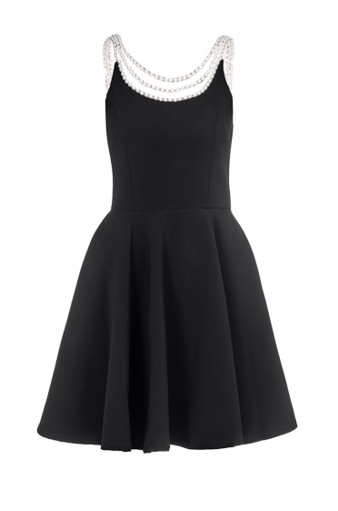 Дамска рокля с перлено деколте - Moonstone.bg Дамска рокля с перлено деколте